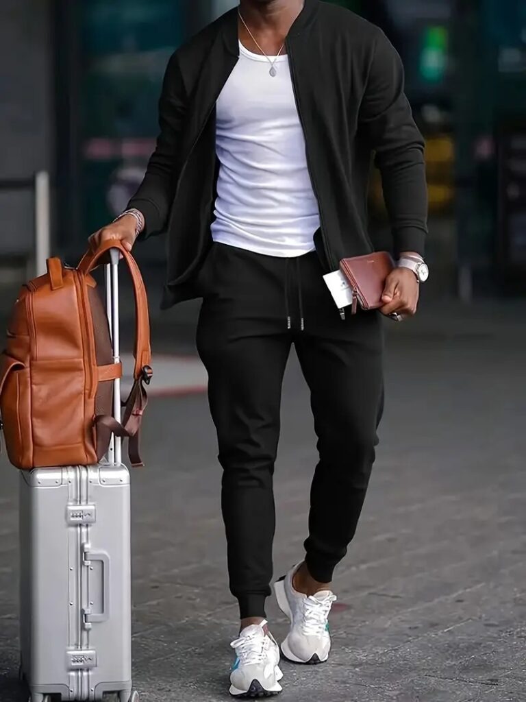 Men’s Urban Sweatshirt and Cargo Pants Set